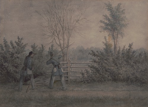 Sketches with Co. B, 8th Reg. Pa. Ma. under the officers of the old ‘Southwark Gaurd’ on ‘picket duty’