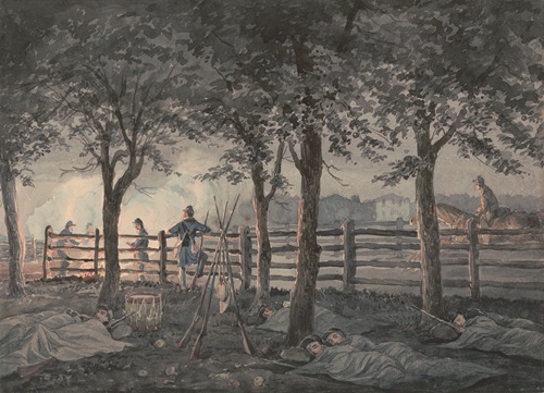 Sketches with Co. B, 8th Reg. Pa. Ma. under the officers of the old ‘Southwark Gaurd ‘the night in the apple orchard’