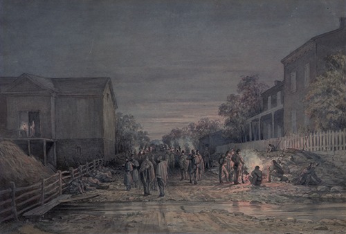 Sketches with the Co. B 8th Reg., Pa. militia under the officers of the old ‘Southwark Gaurd’ night after leaving ‘Camp McClure’