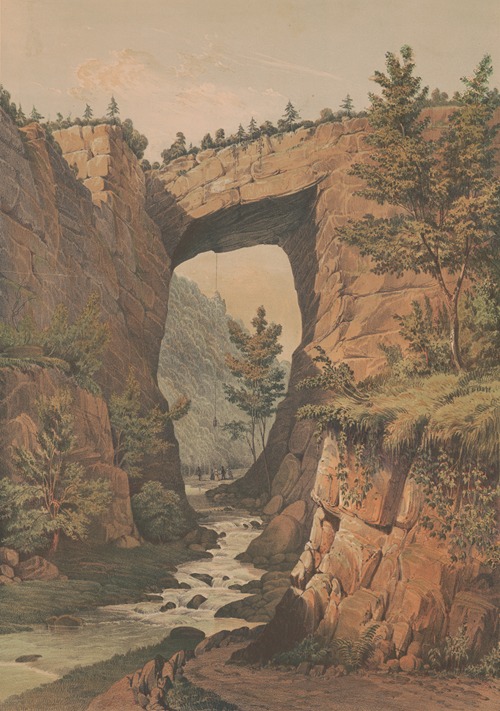 The natural bridge, Rockbridge County, Va. from a sketch by Maj. Ths. H. Williamson