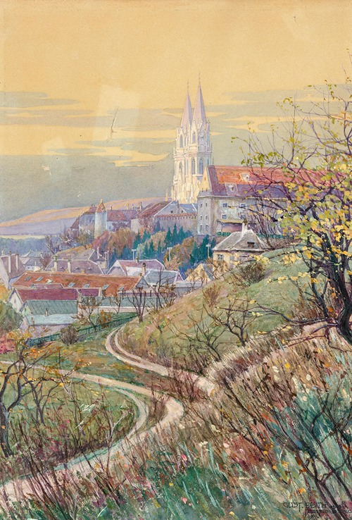 A view of the abbey church of Klosterneuburg
