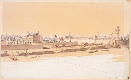 Le Palais des Tuileries, rue Saint-Niçaise, Porte Neuve et Porte Saint-Honoré en 1585