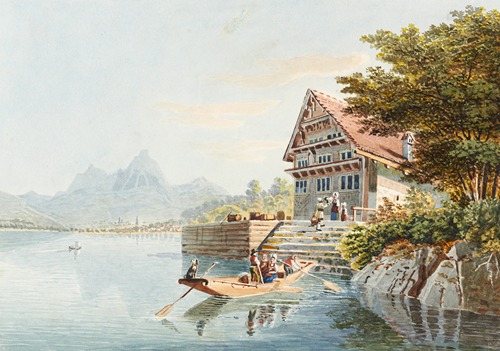 Auberge de Treib, entre Bekenried et Brunnen, sur le Lac des quatre Cantons.