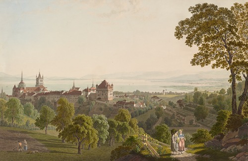 Vue de Lausanne et de l’extrémité occidentale du lac de Genève
