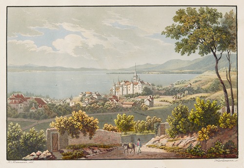 Vue de Neuchatel prise au Rocher