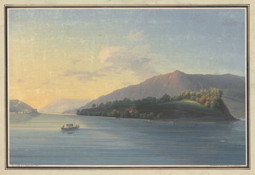 Vue de l’isle St. Pierre sur le lac de Bienne