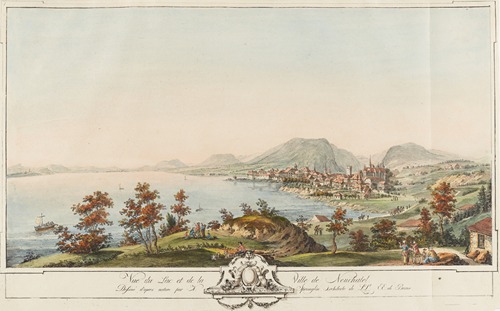 Vue du Lac et de la Ville de Neuchatel