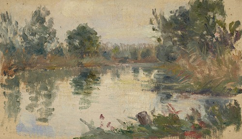Paysage lacustre au cours d’eau
