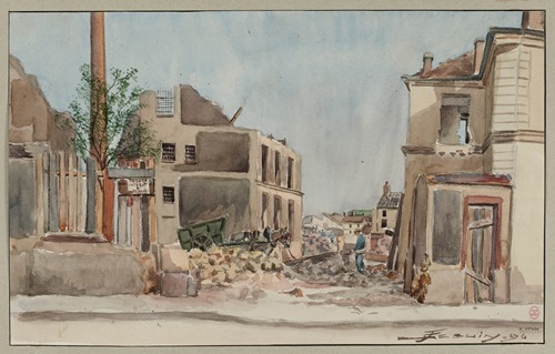 Le percement de la rue de la Convention, prise du 155 rue Blomet à travers les rues de Vaugirard et OLivier de Serres