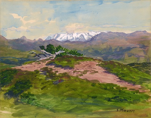Wanderweg in den Bergen mit Blick auf die Zillertaler Alpen