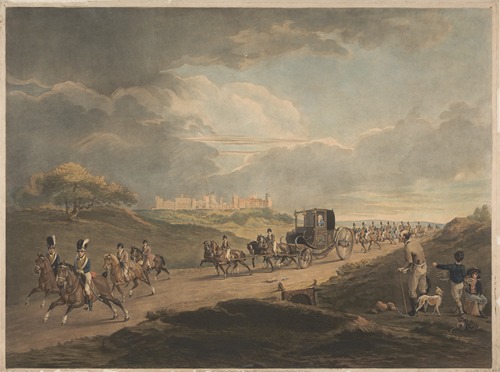 His Majesty King George III returning to Town from Windsor with an Escort of tenth Prince of Wales’ Own Light Dragoons
