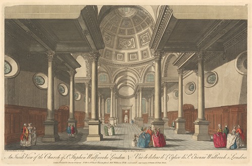 An Inside View of the Church of St. Stephen Walbrooke London