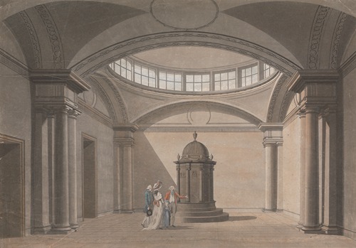 Internal View of the Four per cent Reduced Annuity Office, at the Bank of England