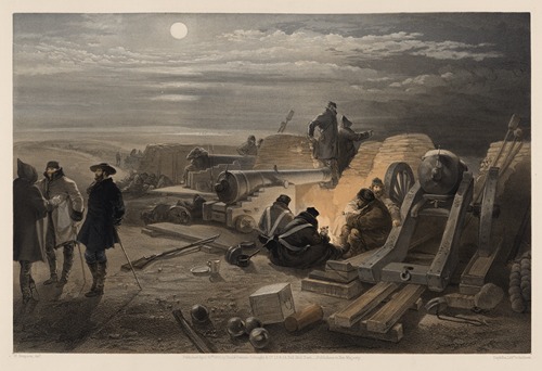 A quiet night in the batteries – a sketch in the Greenhill battery (Major Chapman’s), 29th Jany. 1855