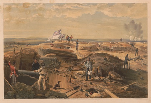 The interior of the Redan taken from its left face, looking towards the salient angle, looking south