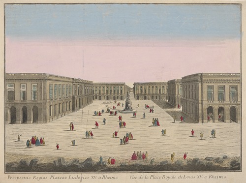 View of the Royal Plaza of Louis XV in Reims