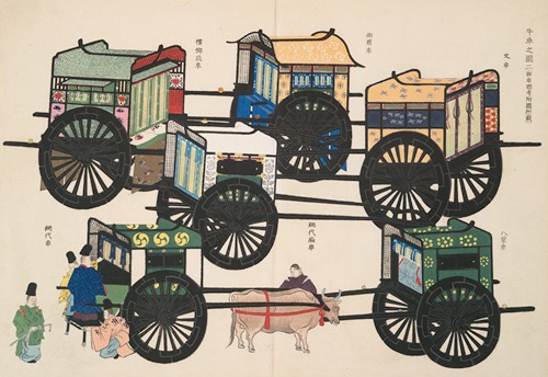 An illustration of oxcarts 2