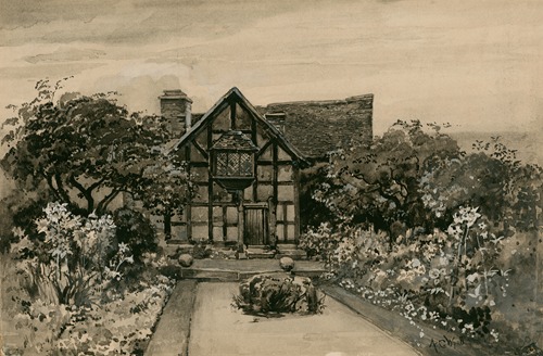 Shakespeare’s garden (back view of the birthplace from garden)