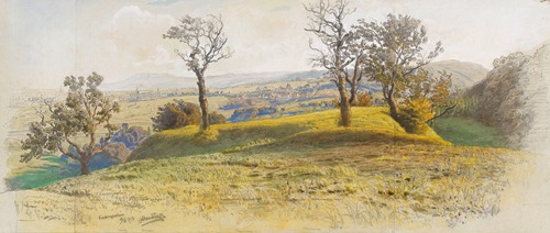 Blick vom Kaasgraben über den Krottenbach auf Pötzleinsdorf, die Schmelz und den Wilheminenberg