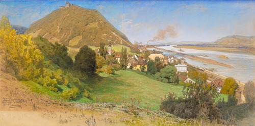 Leopoldsberg und Kahlenbergerdorf (mit Blick auf Klosterneuburg, die Donau Kreuzstein und den Bisamberg)