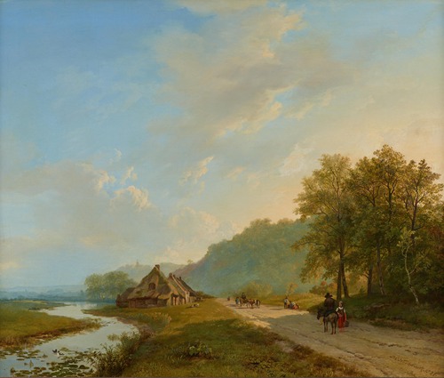 Blick auf den Weg der Hügelreihe von Beek bei Nijmegen