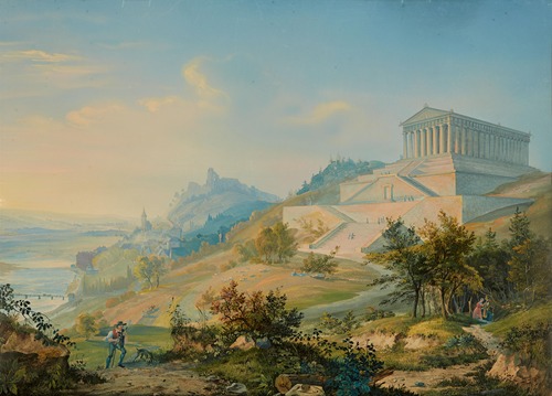 Blick auf die Walhalla bei Regensburg