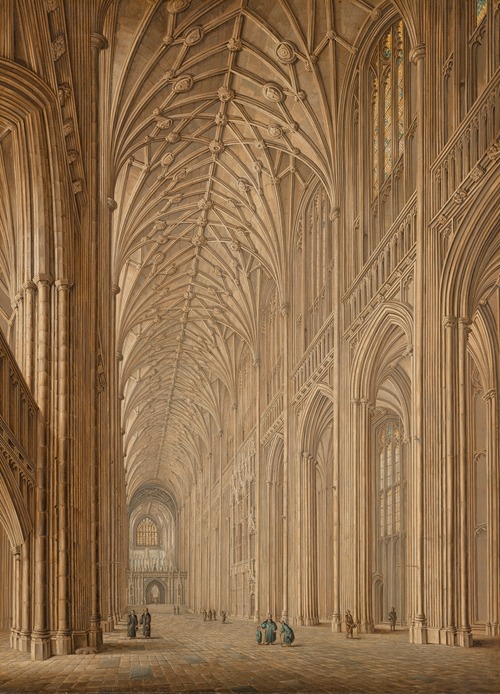 The nave of Winchester Cathedral, looking east
