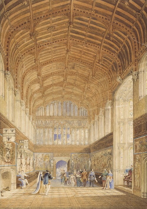 A restoration of Crosby Hall, Bishopsgate