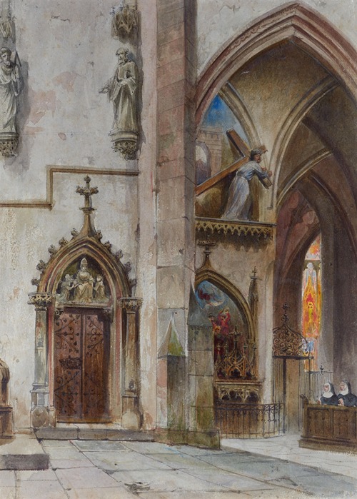 Innenansicht des Münsters von Thann im Elsass