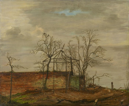 Ruine und kahle Bäume
