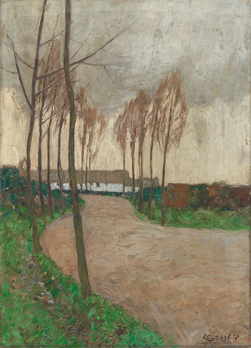 Landschaft mit Gehöft