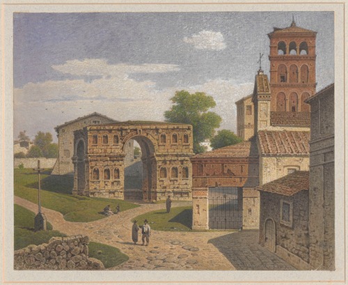 Arch of Janus, Arch of the Goldsmiths and San Giovanni al Valebro Church in Rome