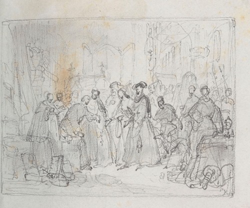 Maximilian I, Holy Roman Emperor and Mary of Burgundy Visiting the Painter Hans Memling at the Hostpital in Bruges