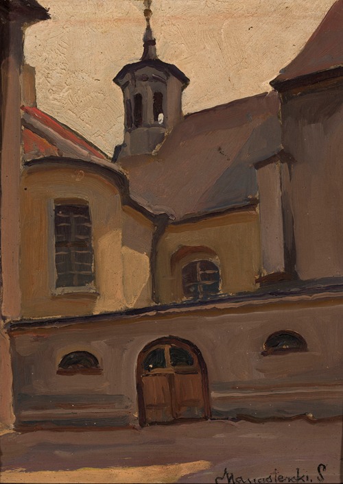 Courtyard of the cathedral in Warsaw