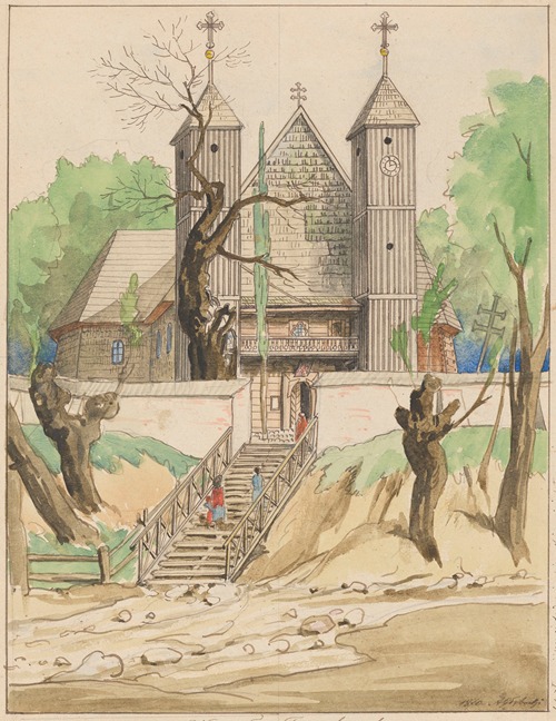 Church in Truskolasy [Exterior View of the Church of St Nicholas]