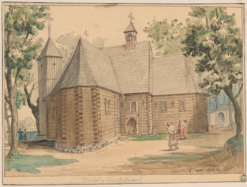 Church in Truskolasy [Exterior View of the Church of St Nicholas]