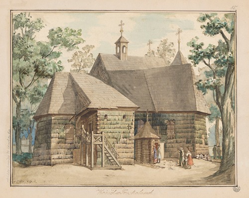 Church in Truskolasy [Exterior View of the Church of St Nicholas]
