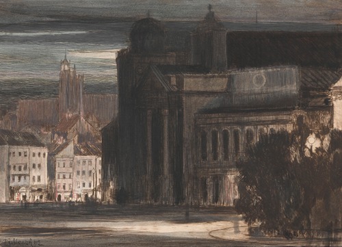 View of the Church of St. Anna and the Castle Square in Warsaw