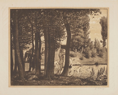 Bathing Women. On the Left, among the Trees – Waiting Horses