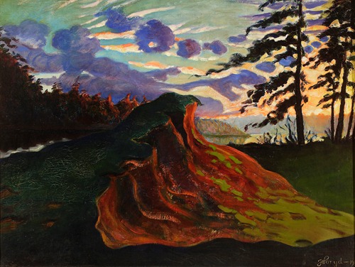 Landscape with a hill
