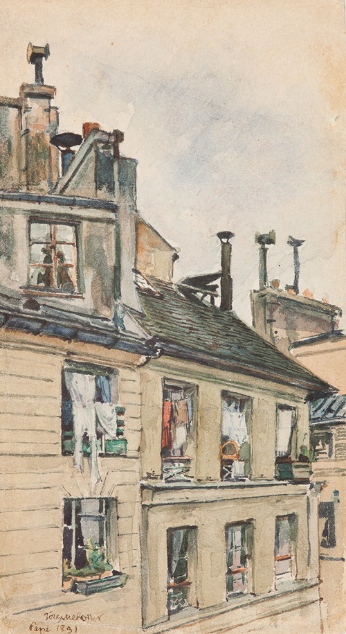 View from the window of Józef Mehoffer and Stanisław Wyspiański’s studio in Paris