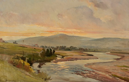 River at sunset