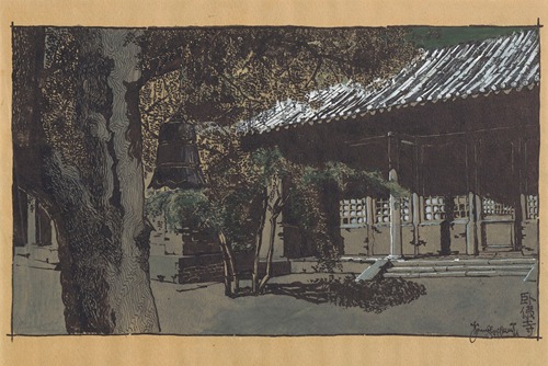View of the Wofo Temple in Beijing (Wofo si)