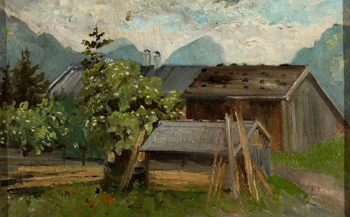 Farmyard in the mountains