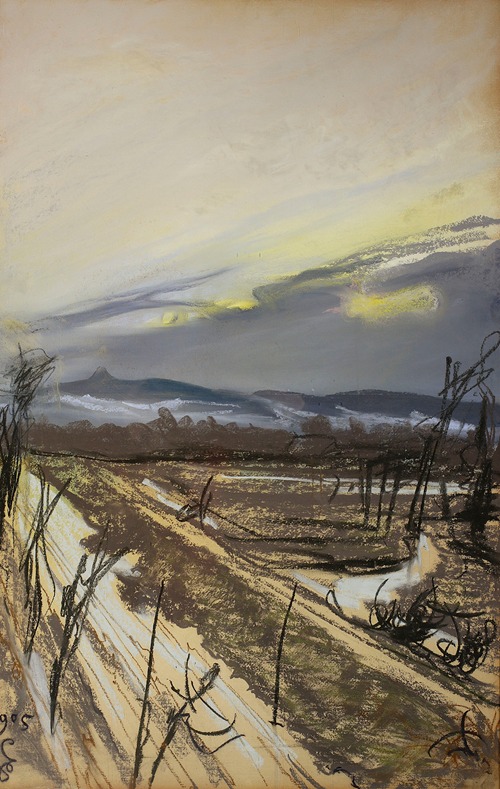 View from the window of the artist’s studio of Kościuszko Mound