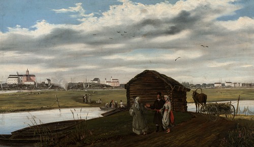 At the ferry – View of Pinsk