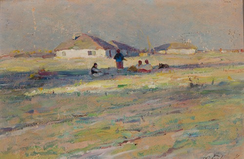 In the field
