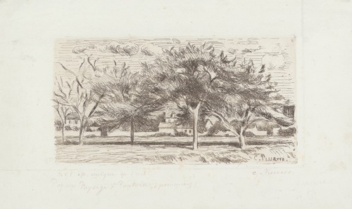 Paysage à Pontoise (pommiers)