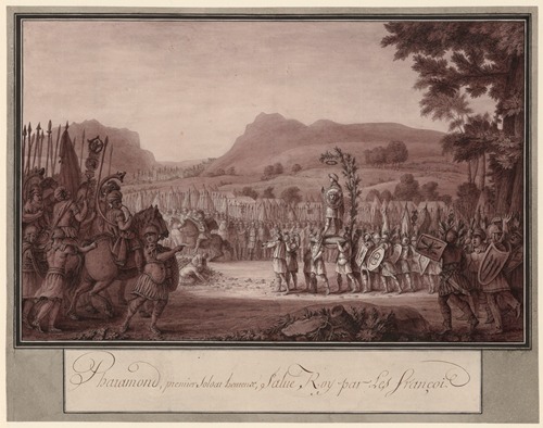 Pharamond, premier soldat heureux, salué roy par les françoi