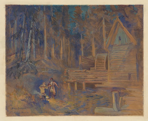 Boris Godounov – maquette de décor – le moulin d’après l’idée de M. Ermolieff